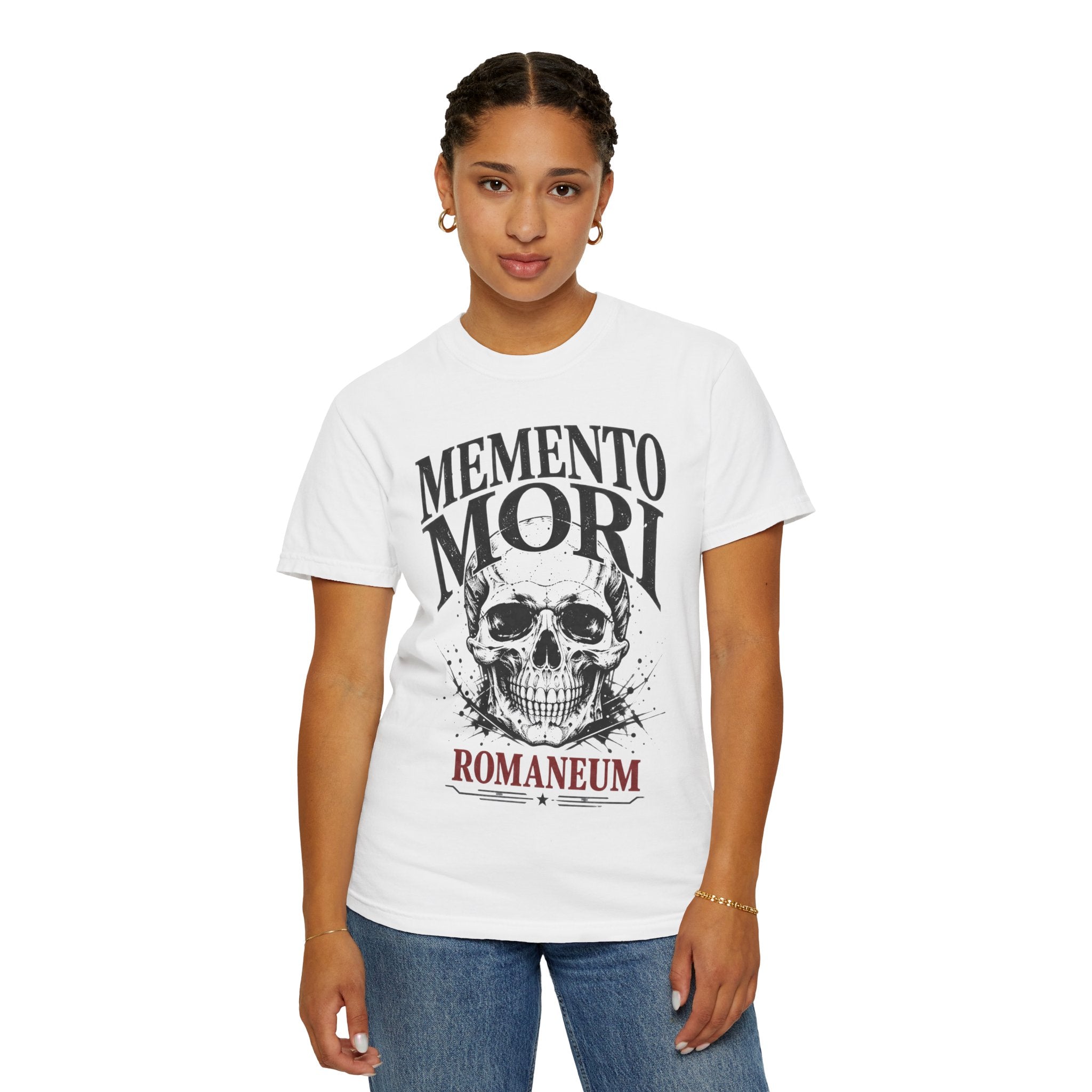 Memento Mori Skull T‑Shirt — Romaneum Gothic Graphic Tee