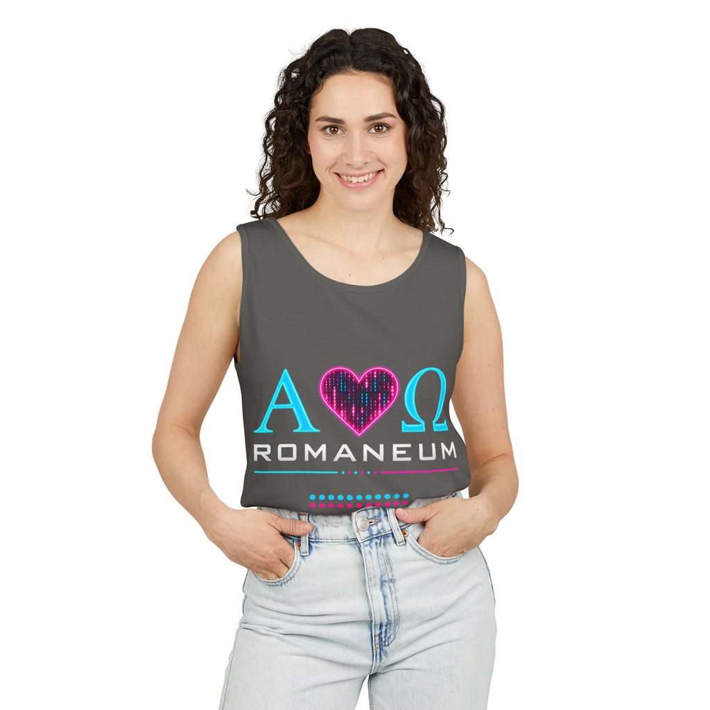 Christian Romanum Tank Top — Alpha Heart Omega "God Is Love" Scripture Tank