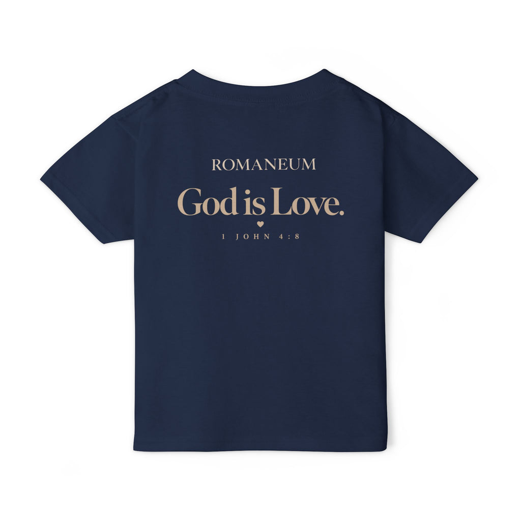 Toddler T-Shirt — "To Live Is Christ" Christian Scripture Tee (God Is Love)