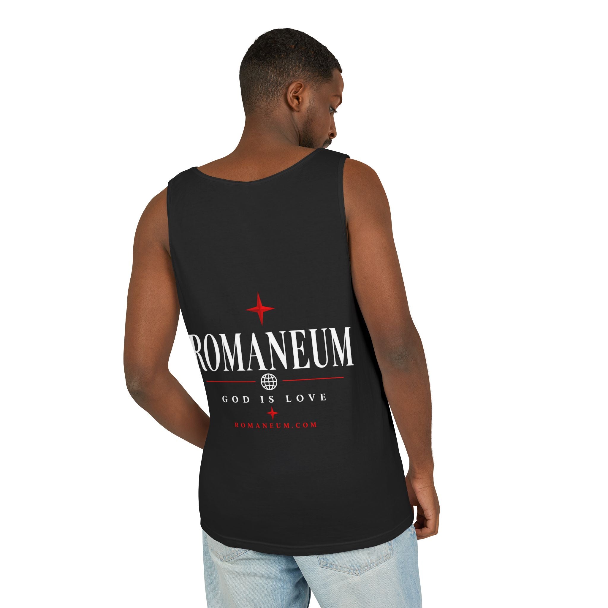 Amor/Roma Romaneum Tank Top — "God Is Love" Graphic Tank