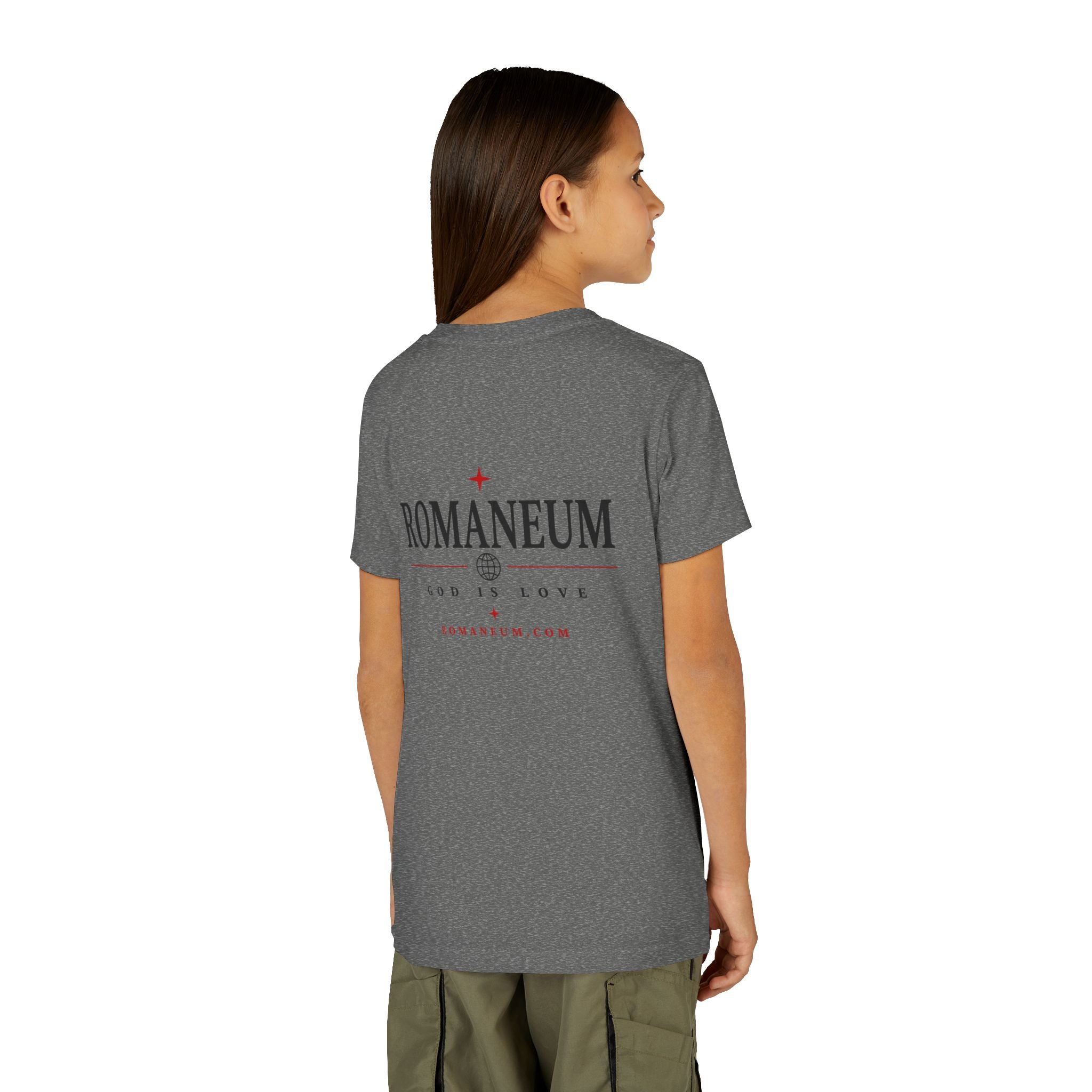 Youth Tee — ROMANEUM “AMOR / ROMA” God Is Love Graphic