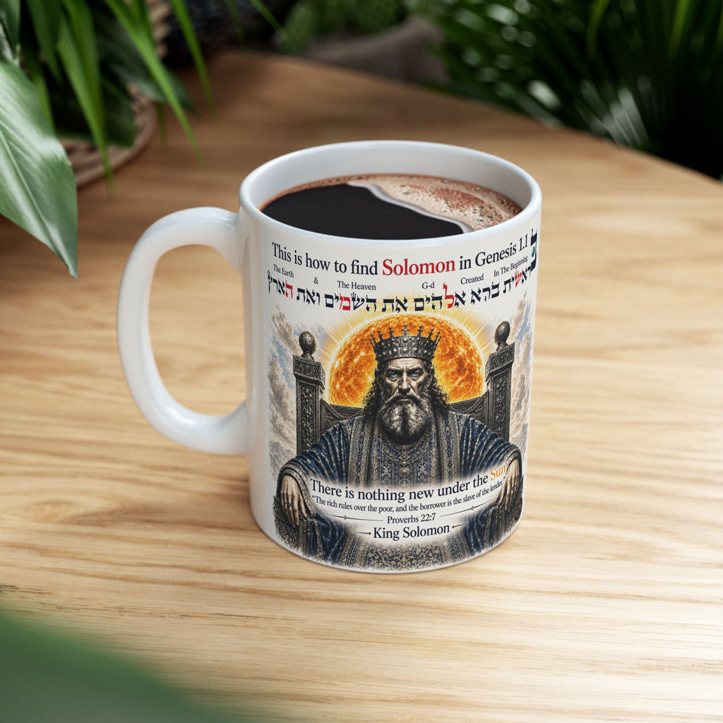 Biblical Creation Ceramic Mug — Genesis 1:1 Illustrated Coffee Cup (11oz/15oz)
