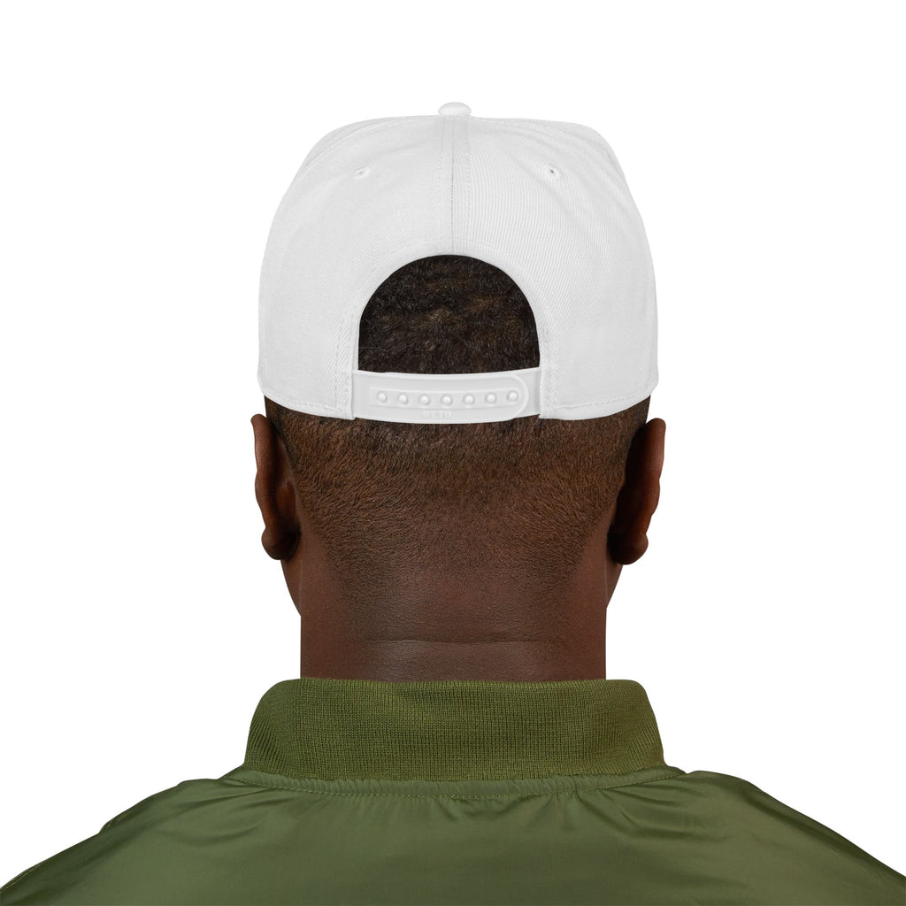 Embroidered Snapback Cap — Red Vintage 'ROMANEUM' Text